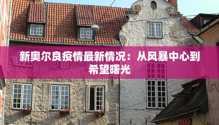 新奥尔良疫情最新情况:从风暴中心到希望曙光 新奥尔良疫情最新情况:从风暴中心到希望曙光